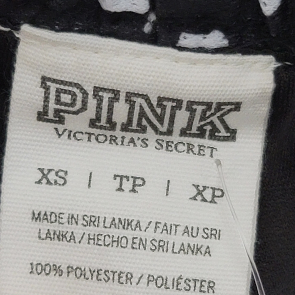 PINK Victoria's Secret Black & Hot Pink Polka Dot Women's Athletic Shorts - Picture 5 of 10